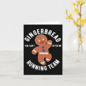 Gingerbread Running Team Fun Gingerbrot Weihnachte Karte (Gelbe Blume)
