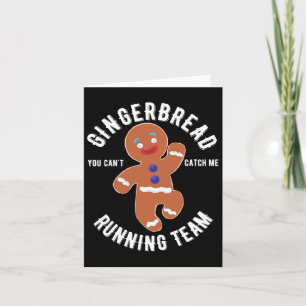 Gingerbread Running Team Fun Gingerbrot Weihnachte Karte