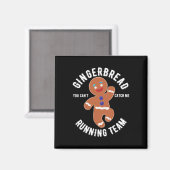 Gingerbread Running Team Fun Gingerbrot Weihnachte Magnet (Vorderseite/Rückseite)