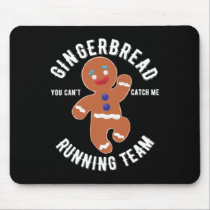 Gingerbread Running Team Fun Gingerbrot Weihnachte Mousepad