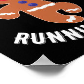 Gingerbread Running Team Fun Gingerbrot Weihnachte Poster (Ecke)