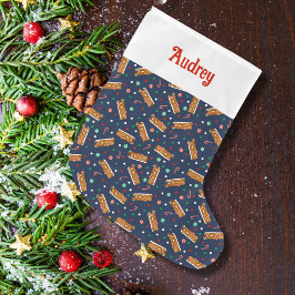 Gingerbread RV Klasse C Camper Personalisiert Großer Weihnachtsstrumpf