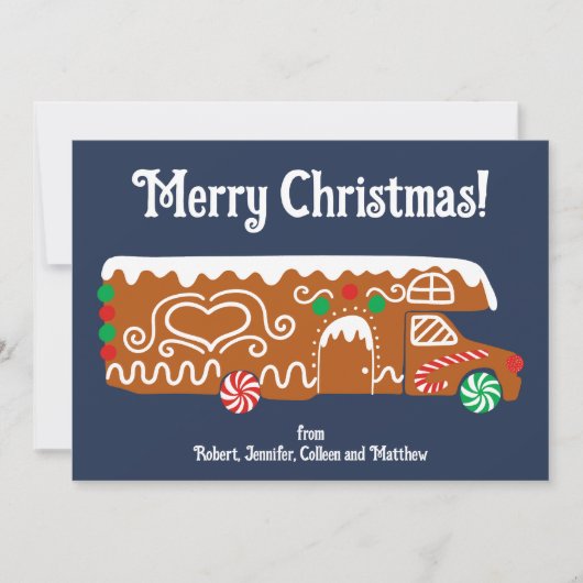 Gingerbread RV Klasse C Camper Weihnachten (Vorderseite)