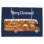 Gingerbread RV Klasse C Camper Weihnachten Große Geschenktüte (Rückseite)