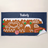 Gingerbread RV Klasse C Camper Weihnachten Strandtuch (Vorderseite)
