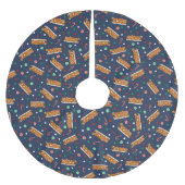 Gingerbread RVs Klasse C Camper Weihnachten Polyester Weihnachtsbaumdecke (Vorderseite)