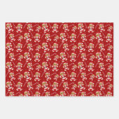 Gingerbread Santa Candy Cane Weihnachten Geschenkpapier Set (Vorderseite 3)