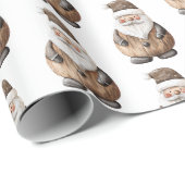 Gingerbread Santa Claus Weihnachten Geschenkpapier (Rolleneckpunkt)