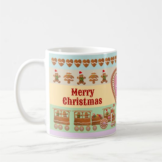 Gingerbread Santa Express Zug Kaffeetasse (Links)