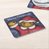 Gingerbread Santa Untersetzer (angewinkelt)