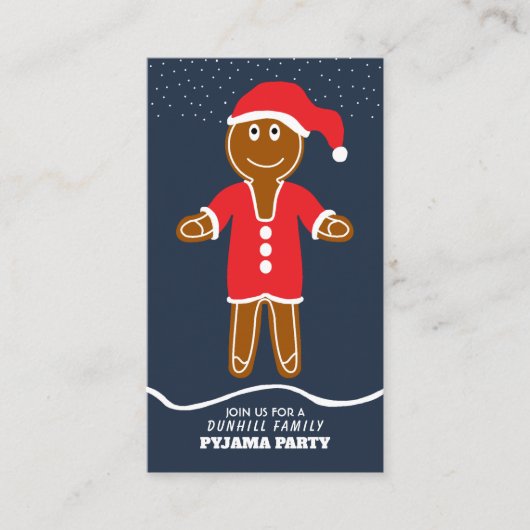 Gingerbread Santa, Weihnachts-Party Einladung (Vorderseite)