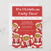 Gingerbread Santa | Weihnachts-Party Einladung (Vorderseite)