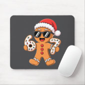 Gingerbread Santa With Sungles Holding 67 Cookies  Mousepad (Mit Mouse)