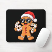 Gingerbread Santa With Sungles Holding 67 Cookies  Mousepad (Mit Mouse)