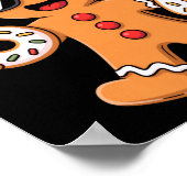 Gingerbread Santa With Sungles Holding 67 Cookies  Poster (Ecke)