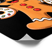 Gingerbread Santa With Sungles Holding 67 Cookies  Poster (Ecke)