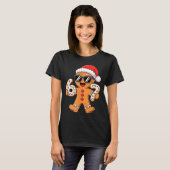 Gingerbread Santa With Sungles Holding 67 Cookies T-Shirt (Vorne ganz)