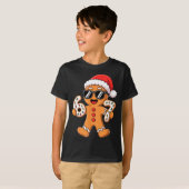 Gingerbread Santa With Sungles Holding 67 Cookies  T-Shirt (Vorne ganz)