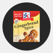 Gingerbread Sce Condiment Sce Costumes Group Match Runder Aufkleber (Vorderseite)