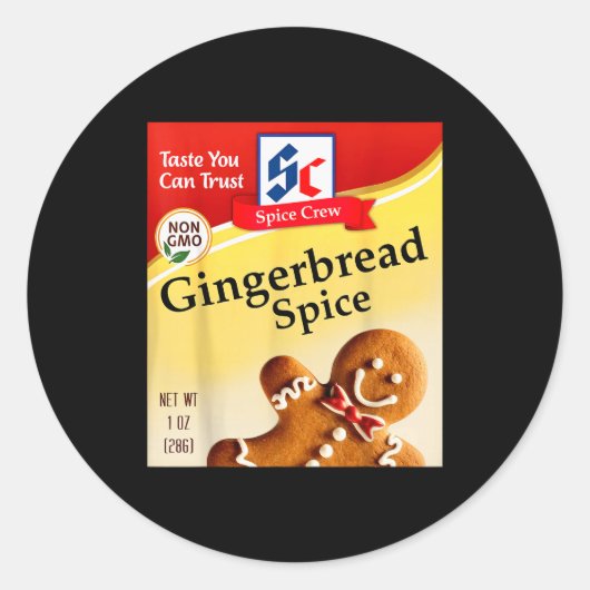 Gingerbread Sce Condiment Sce Costumes Group Match Runder Aufkleber (Vorderseite)
