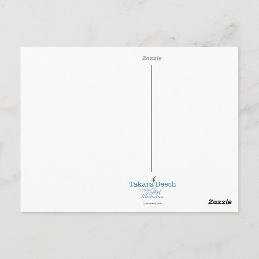 Gingerbread Sea Hexe | Dunkle Rose Gold Pink Postkarte (Rückseite)