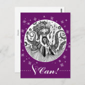 Gingerbread Sea Hexe | Lila Postkarte (Vorne/Hinten)