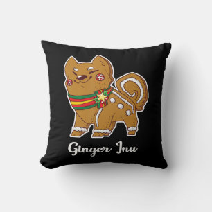 Gingerbread shiba inu Hundeschenk für Weihnachte Kissen