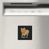 Gingerbread shiba inu | Hundeschenk für Weihnachte Magnet (In Situ (Geschirrspüler))