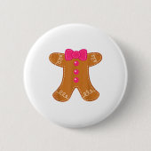 Gingerbread Shirt Adult Kids Men Women Cookie Cost Button (Vorderseite)
