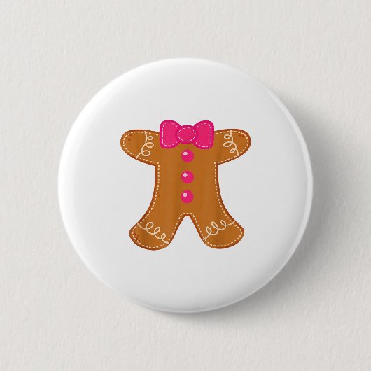 Gingerbread Shirt Adult Kids Men Women Cookie Cost Button (Vorderseite)