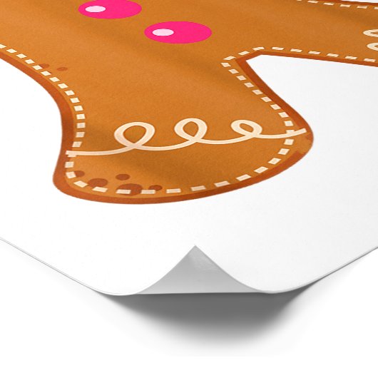 Gingerbread Shirt Adult Kids Men Women Cookie Cost Poster (Ecke)