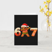 Gingerbread Six Seven 67 Ice Cream Drip Christmas Karte (Gelbe Blume)