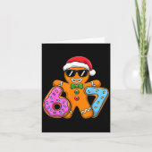 Gingerbread Six Seven 67 Ice Cream Drip Christmas Karte (Vorderseite)