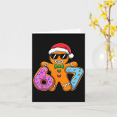 Gingerbread Six Seven 67 Ice Cream Drip Christmas  Karte (Gelbe Blume)