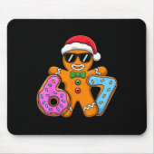 Gingerbread Six Seven 67 Ice Cream Drip Christmas Mousepad (Vorne)