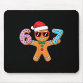 Gingerbread Six Seven 67 Ice Cream Drip Christmas Mousepad (Vorne)