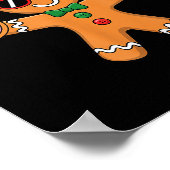 Gingerbread Six Seven 67 Ice Cream Drip Christmas Poster (Ecke)