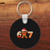 Gingerbread Six Seven 67 Ice Cream Drip Christmas  Schlüsselanhänger (Vorderseite)