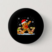 Gingerbread Six Seven 67 Meme 6 7 Funny Christmas  Button (Vorderseite)