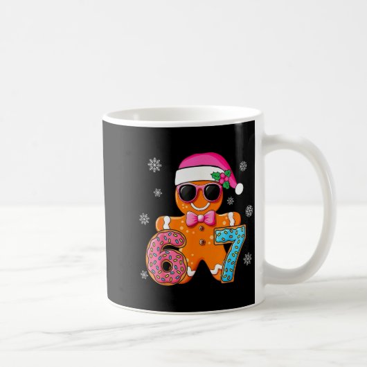 Gingerbread Six Seven 67 Meme 6 7 Funny Christmas  Kaffeetasse (Rechts)
