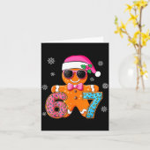 Gingerbread Six Seven 67 Meme 6 7 Funny Christmas Karte (Gelbe Blume)