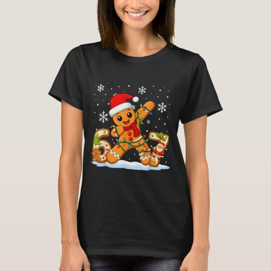 Gingerbread Six Seven 67 Meme 6 7 Funny Christmas  T-Shirt (Vorderseite)