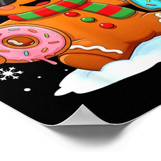 Gingerbread Six Seven Bruh Funny Christmas Meme Si Poster (Ecke)