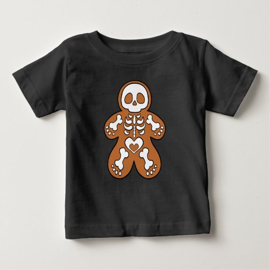 Gingerbread Skeleton Man Baby T-shirt (Vorderseite)