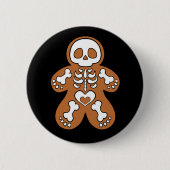 Gingerbread Skeleton Man Button (Vorderseite)
