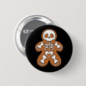 Gingerbread Skeleton Man Button (Vorne & Hinten)