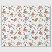 Gingerbread Skeleton Man Geschenkpapier (Flach)