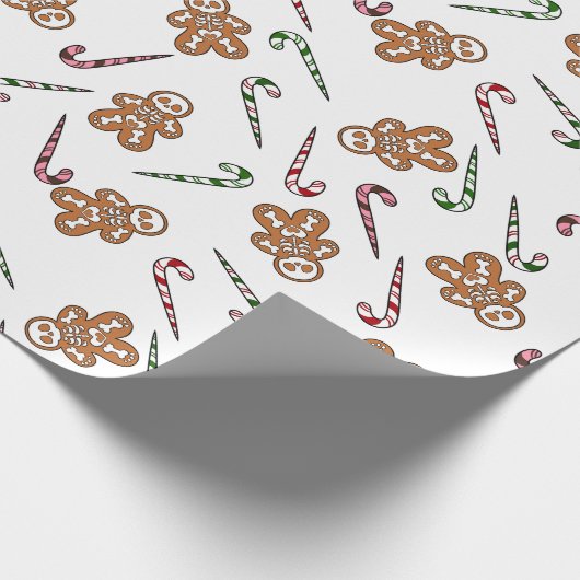 Gingerbread Skeleton Man Geschenkpapier (Ecke)