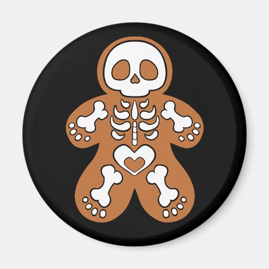Gingerbread Skeleton Man Magnet (Vorne)