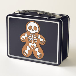 Gingerbread Skeleton Man Metall Brotdose